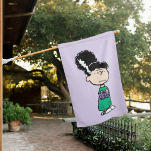 Peanuts Lucy Bride Of Frankenstein Halloween House Flag