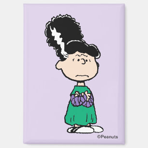 Peanuts Lucy Bride Of Frankenstein Halloween Magnet