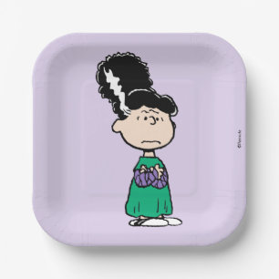 Peanuts Lucy Bride Of Frankenstein Halloween Paper Plates
