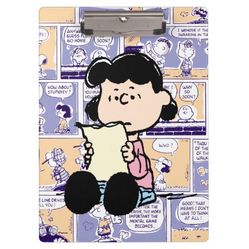 Peanuts  Lucy Comic Pattern Clipboard