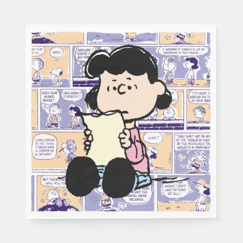 Peanuts  Lucy Comic Pattern Napkins