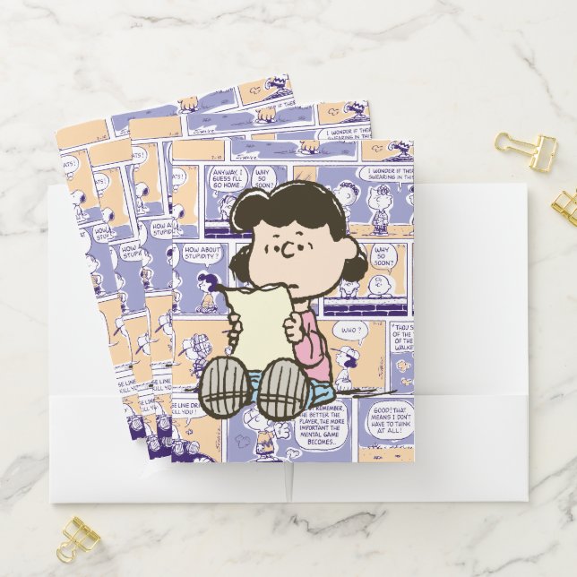 Peanuts | Lucy Comic Pattern Pocket Folder (In Situ)