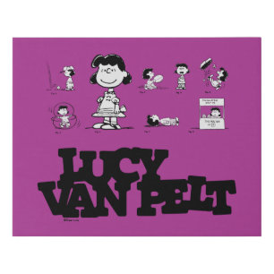 Peanuts Lucy Faux Canvas Print