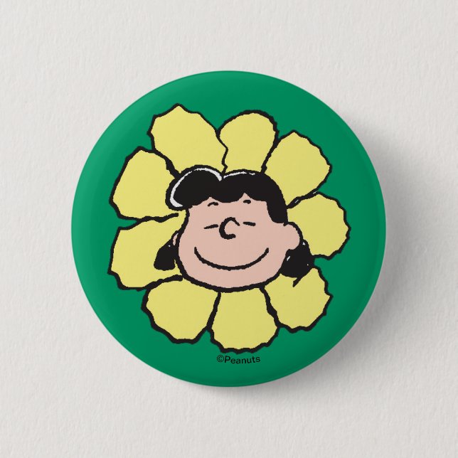 Peanuts | Lucy Flower Button (Front)