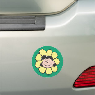 Peanuts Lucy Flower Car Magnet