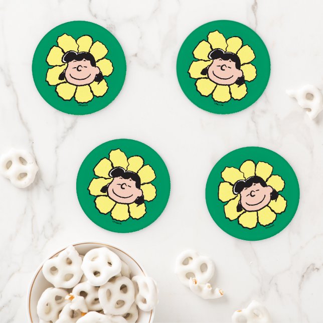 Peanuts | Lucy Flower Coaster Set (In Situ)