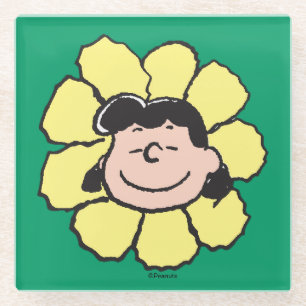 Peanuts Lucy Flower Glass Coaster