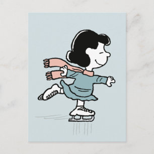 Peanuts Lucy On Ice Postcard