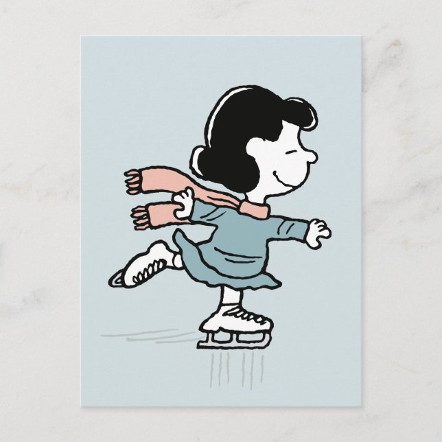 Peanuts | Lucy On Ice Postcard (Front)