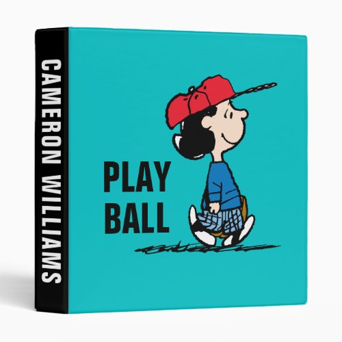 Peanuts  Lucy Playing Baseball 3 Ring Binder