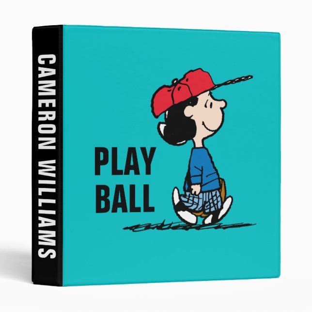 Peanuts | Lucy Playing Baseball 3 Ring Binder (Front/Spine)