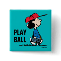 Peanuts | Lucy Playing Baseball Button
