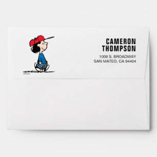 Peanuts Lucy Playing Baseball Envelope