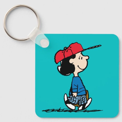 Peanuts  Lucy Playing Baseball Keychain