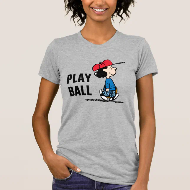 Peanuts Lucy Playing Baseball TShirt Zazzle