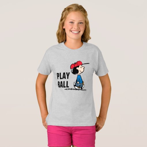 Peanuts Lucy Playing Baseball TShirt Zazzle