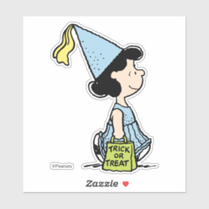 Peanuts Lucy Princess Costume Halloween Sticker