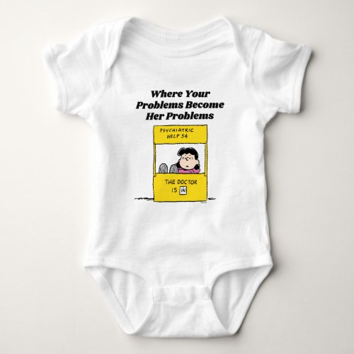 Peanuts  Lucy  the Doctor Is In Baby Bodysuit