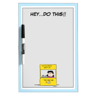 Peanuts Lucy & the Doctor Is In Dry Erase Board