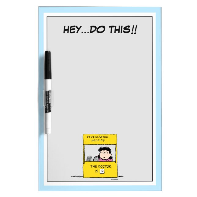 Peanuts | Lucy & the Doctor Is In Dry Erase Board (Front)