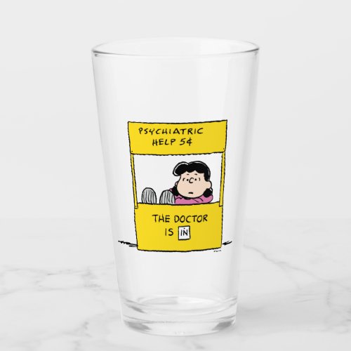 Peanuts  Lucy  the Doctor Is In Glass