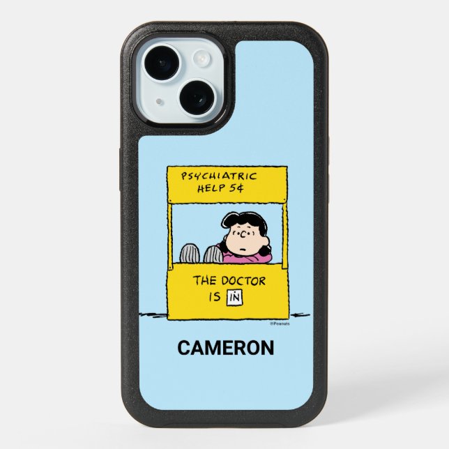 Peanuts | Lucy & the Doctor Is In iPhone 15 Case (Back)