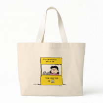 Peanuts | Lucy & the Doctor Is In Large Tote Bag