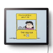 Peanuts | Lucy & the Doctor Is In LED Sign (Lights Off)