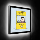 Peanuts | Lucy & the Doctor Is In LED Sign (Angle)