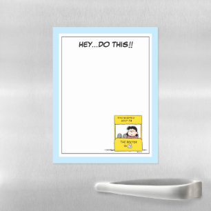 Peanuts Lucy & the Doctor Is In Magnetic Dry Erase Sheet