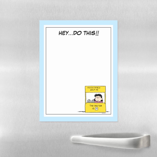 Peanuts | Lucy & the Doctor Is In Magnetic Dry Erase Sheet (In Situ)