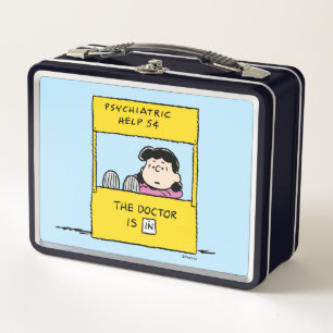 Peanuts Lucy & the Doctor Is In Metal Lunch Box