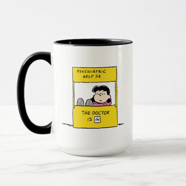 Peanuts | Lucy & the Doctor Is In Mug (Left)