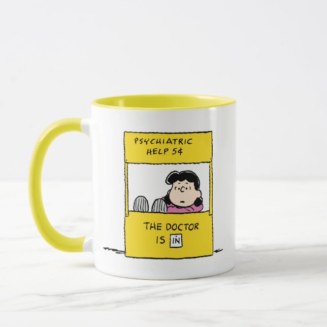 Peanuts | Lucy & the Doctor Is In Mug (Left)