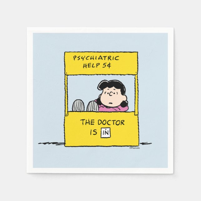 Peanuts | Lucy & the Doctor Is In Napkins (Front)