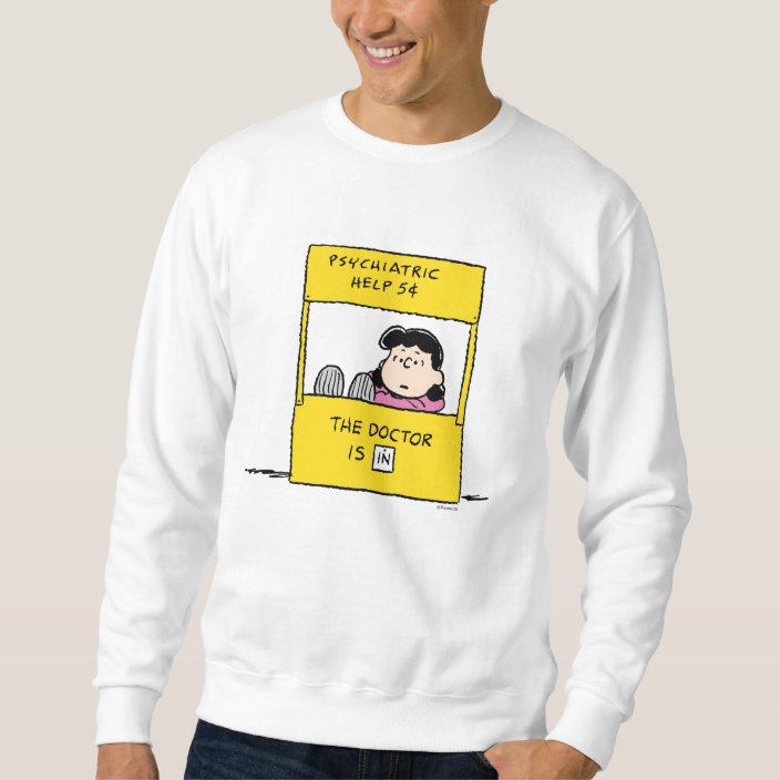 Peanuts Lucy & the Doctor Is In Sweatshirt Zazzle