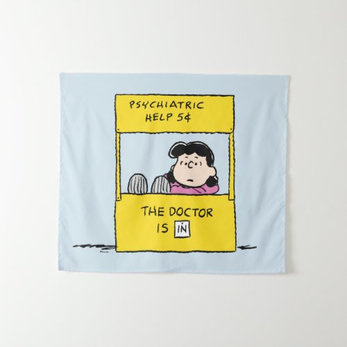 Peanuts  Lucy  the Doctor Is In Tapestry