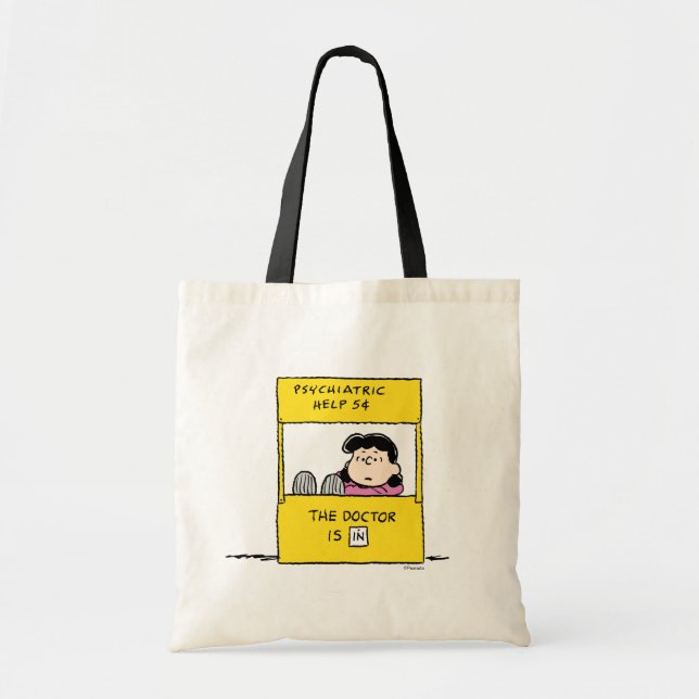 Peanuts | Lucy & the Doctor Is In Tote Bag (Front)