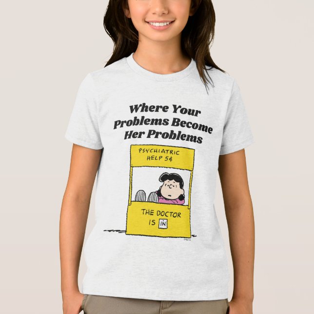 Peanuts | Lucy & the Doctor Is In Tri-Blend Shirt (Front)