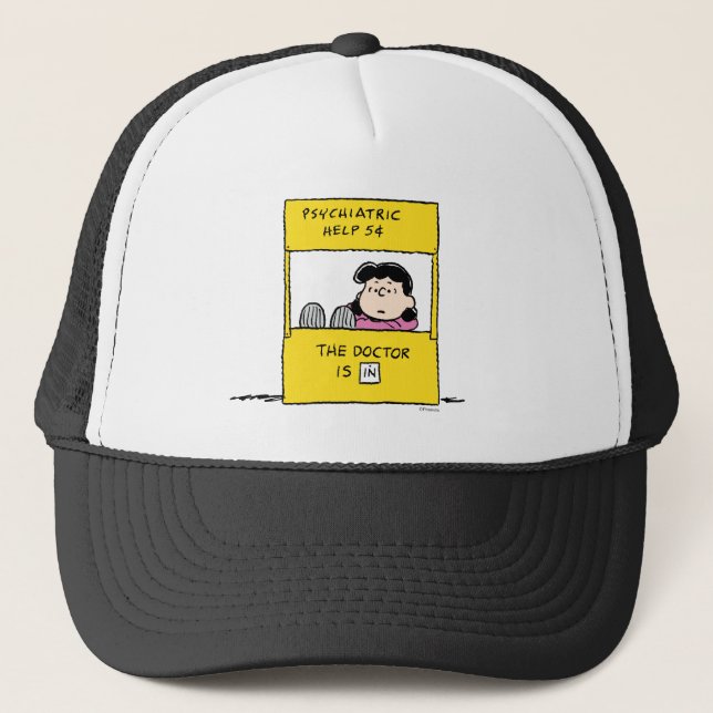 Peanuts | Lucy & the Doctor Is In Trucker Hat (Front)