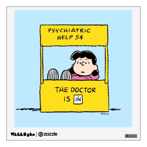 Peanuts  Lucy  the Doctor Is In Wall Decal