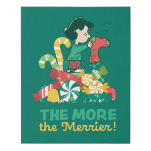 Peanuts Lucy the More the Merrier Faux Canvas Print