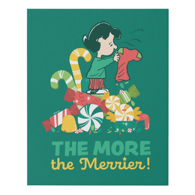 Peanuts | Lucy the More the Merrier Faux Canvas Print (Front)