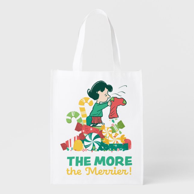 Peanuts | Lucy the More the Merrier Grocery Bag (Front)
