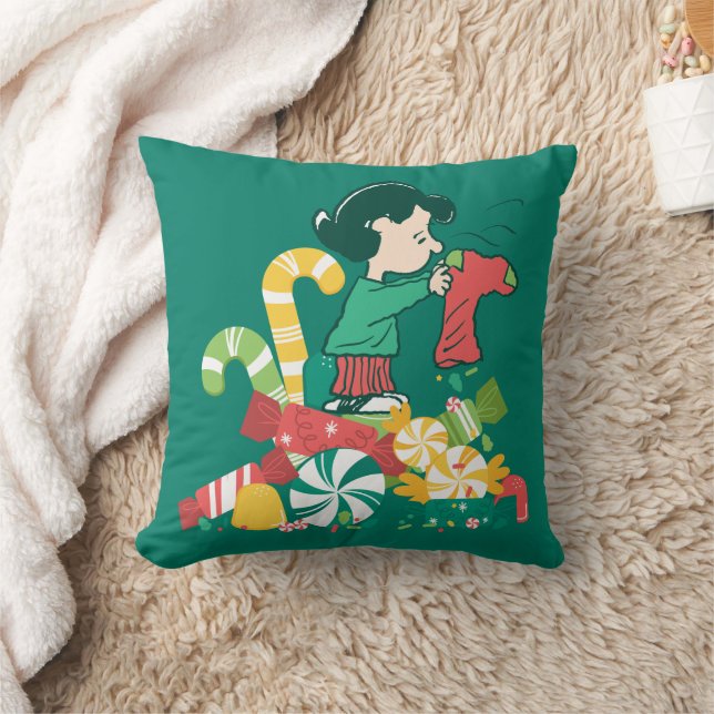Peanuts | Lucy the More the Merrier Throw Pillow (Blanket)