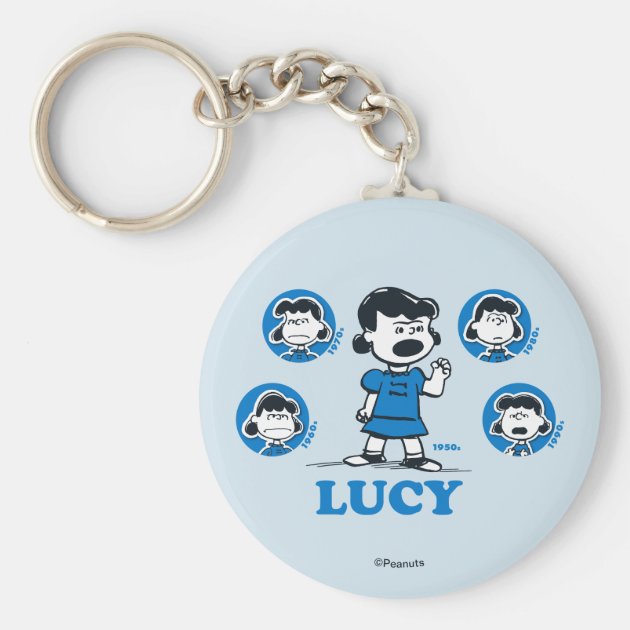 Lucy Snoopy Peanuts Key Chain vintage 1990s Comic Charlie Brown Applause new tag 