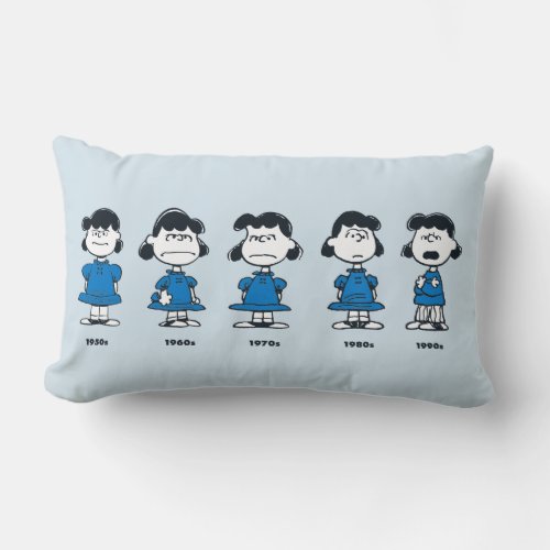 PEANUTS  Lucy Through the Decades Lumbar Pillow