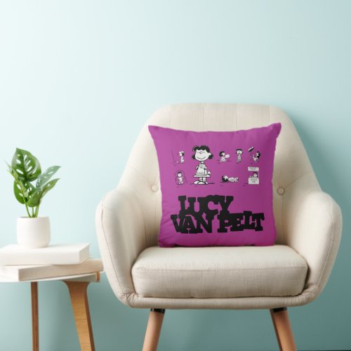 Peanuts  Lucy Throw Pillow