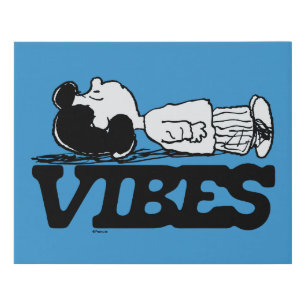 Peanuts   Lucy Vibes Faux Canvas Print