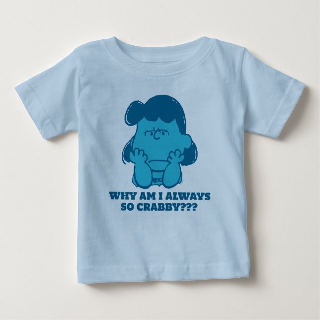 Peanuts | Lucy Who Says I'm Crabby?? Baby T-Shirt (Front)